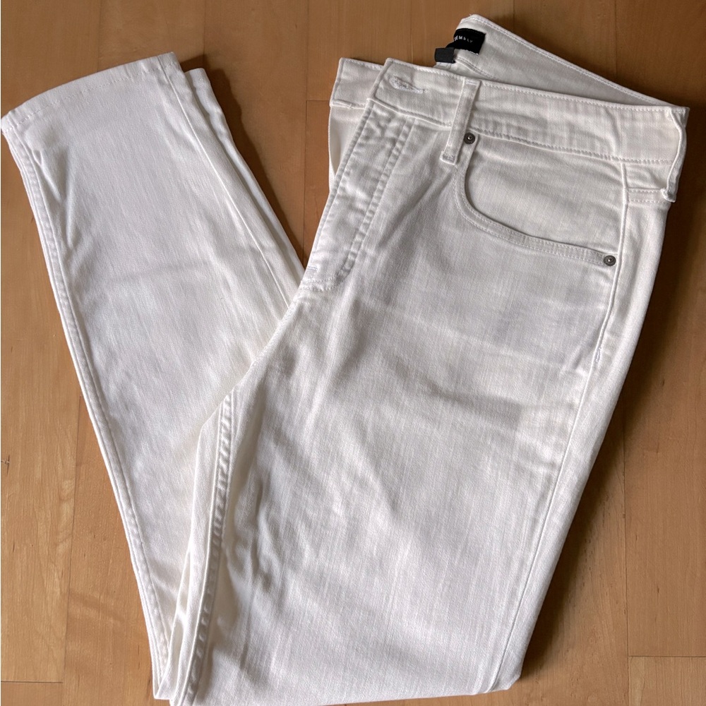 Free Assembly High Rise Skinny Jeans White Size 12
